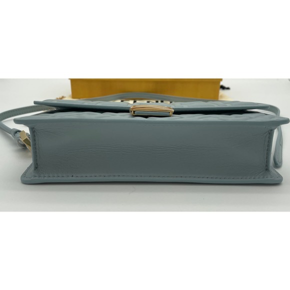 BRAND NEW FENDI LEATHER NAPPA FF BLUE BAGUETTE CHAIN BAG PURSE BOX NIB! - Picture 10 of 16